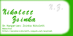 nikolett zsinka business card
